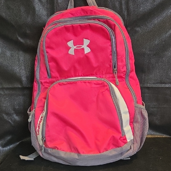 Under Armour Other - Under Armour Vibrant Pink and Gray Backpack